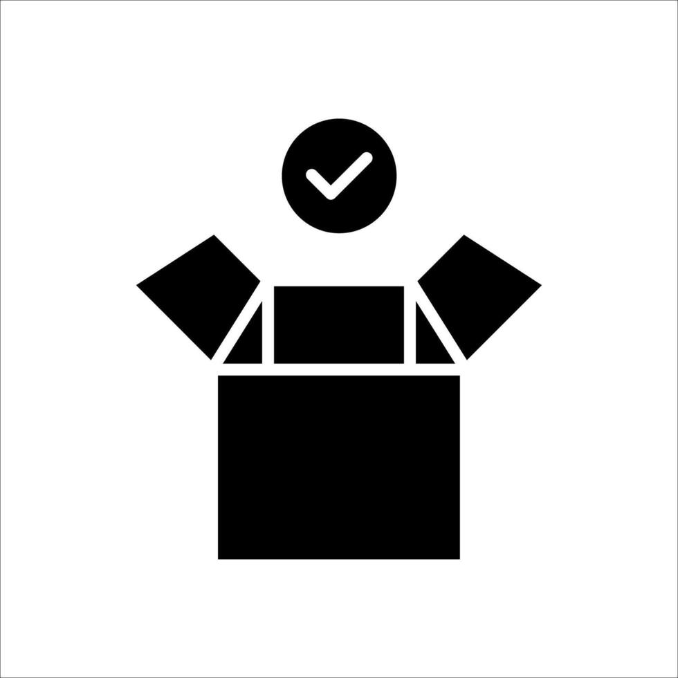 open box icon set on white background eps10 vector