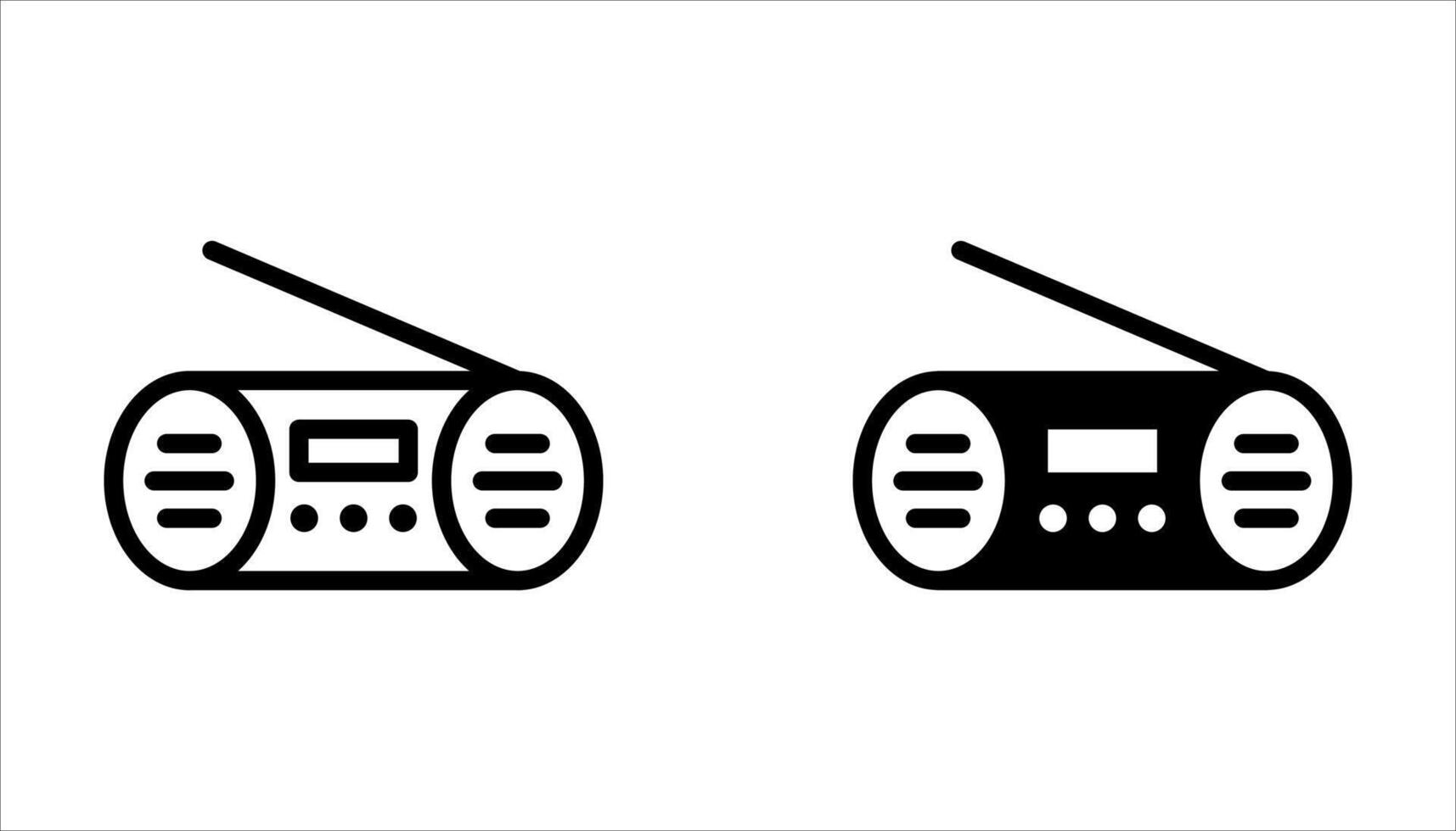 radio icon set. on vector