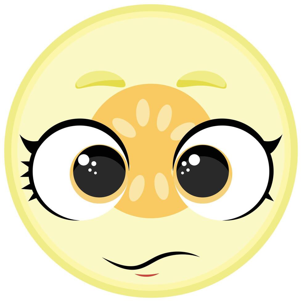 Funny round melon slice character with big eyes and cute facial expression, ideal for kids prints, summer designs, and healthy lifestyle visuals vector