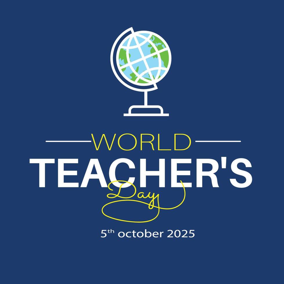 Happy Teacher day design template. Suitable for greeting card, poster and banner. illustration vector