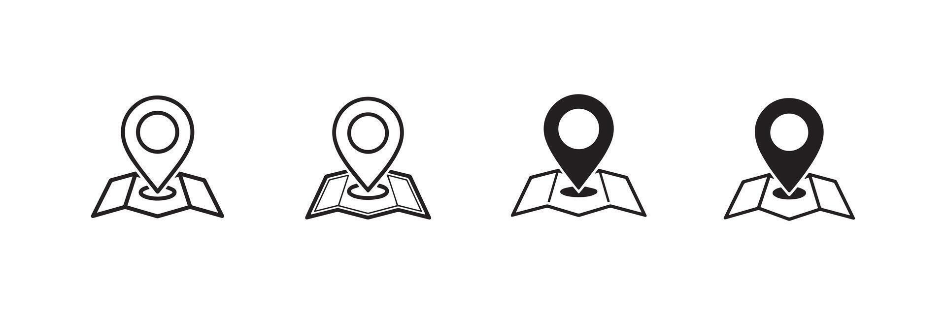 Location Pin Map Icon for Navigation and GPS vector