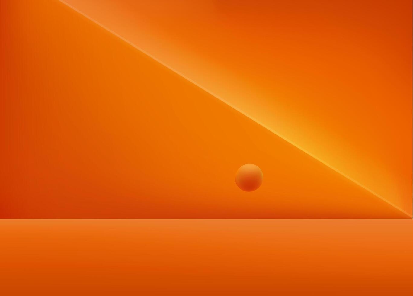 3d rendering, Orange Abstract minimal stage for product display present background. vector