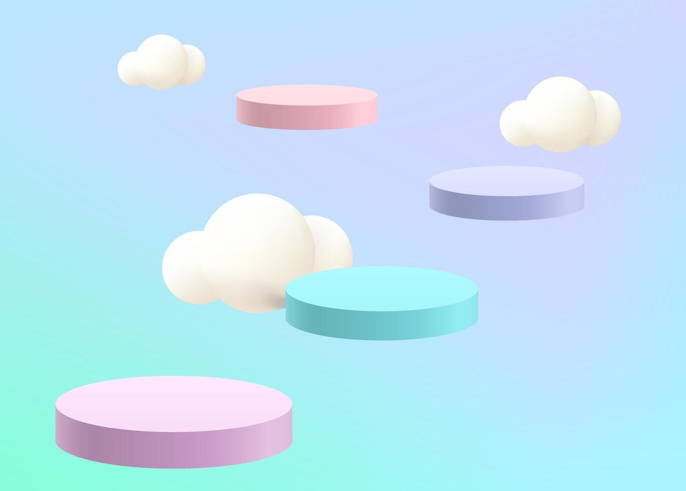 3d rendering, Abstract podium minimal stage for product display present background. vector