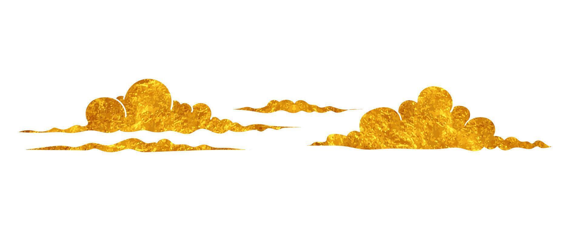 golden cloud illustration vector