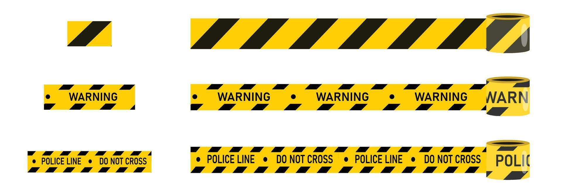 WARNING LINE PATTERN caution police line danger hazard evidence for safety vector