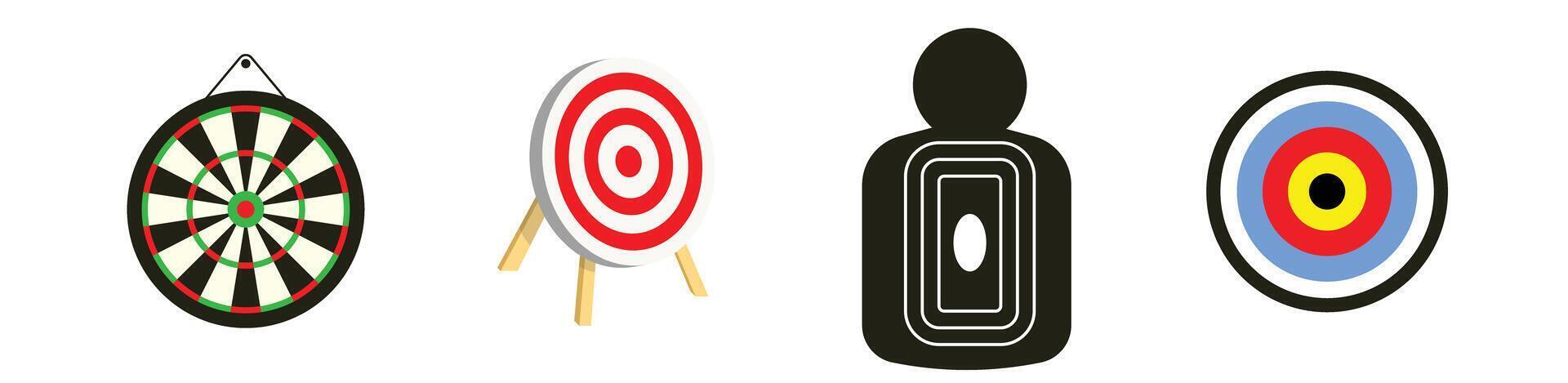 target board icon arrow dart gun shot icon goal vector