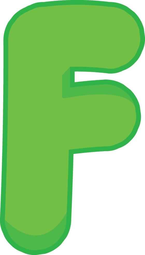 Playful Alphabet Font Letter F vector