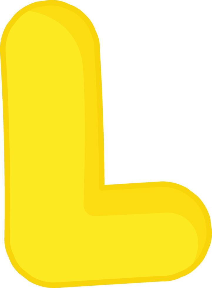 Playful Alphabet Font Letter L vector