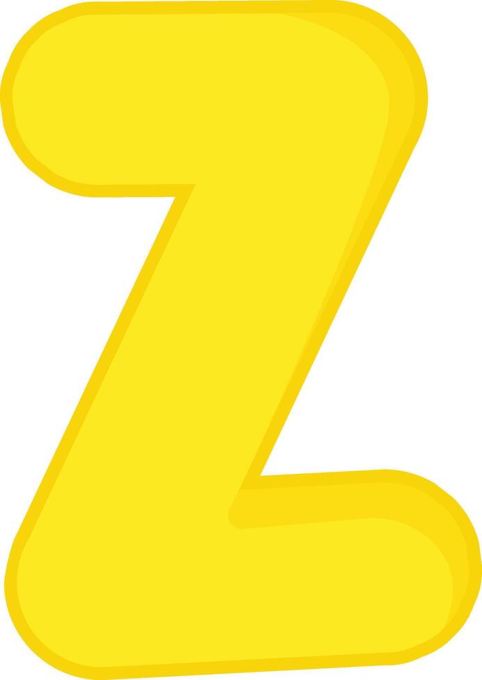 Playful Alphabet Font Letter Z vector