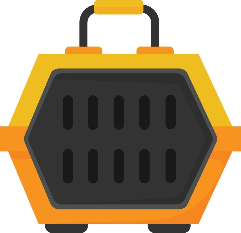 Yellow Dog Carrier Crate vector