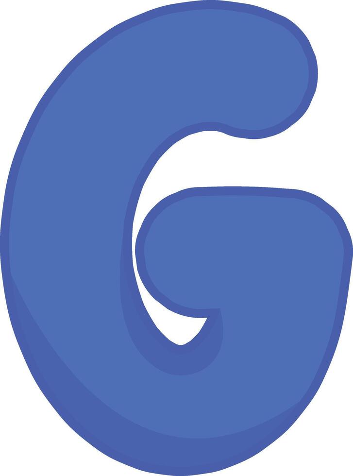 Playful Alphabet Font Letter G vector