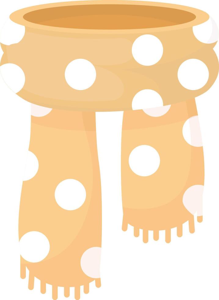Yellow Patterned Scarf vector