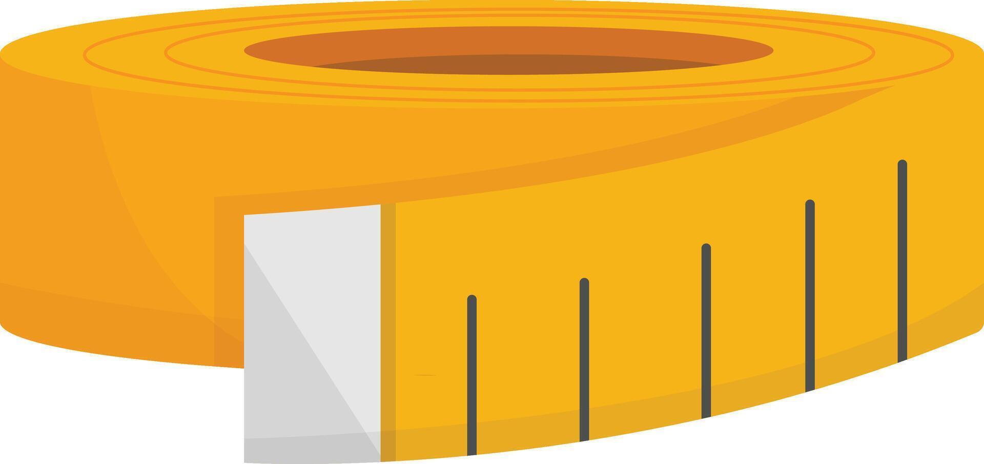 Measuring Tape in Yellow vector