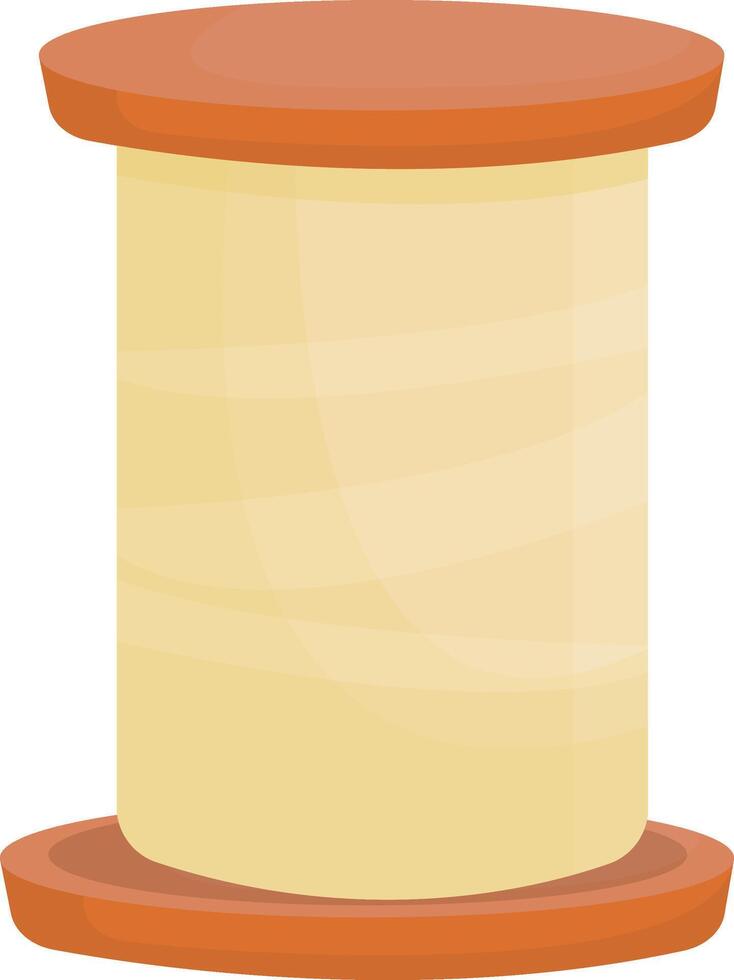 Thread Spool in Beige vector