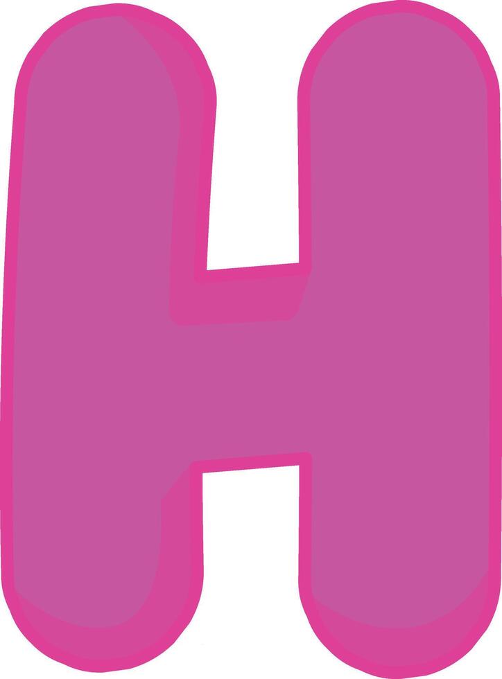 Playful Alphabet Font Letter H vector