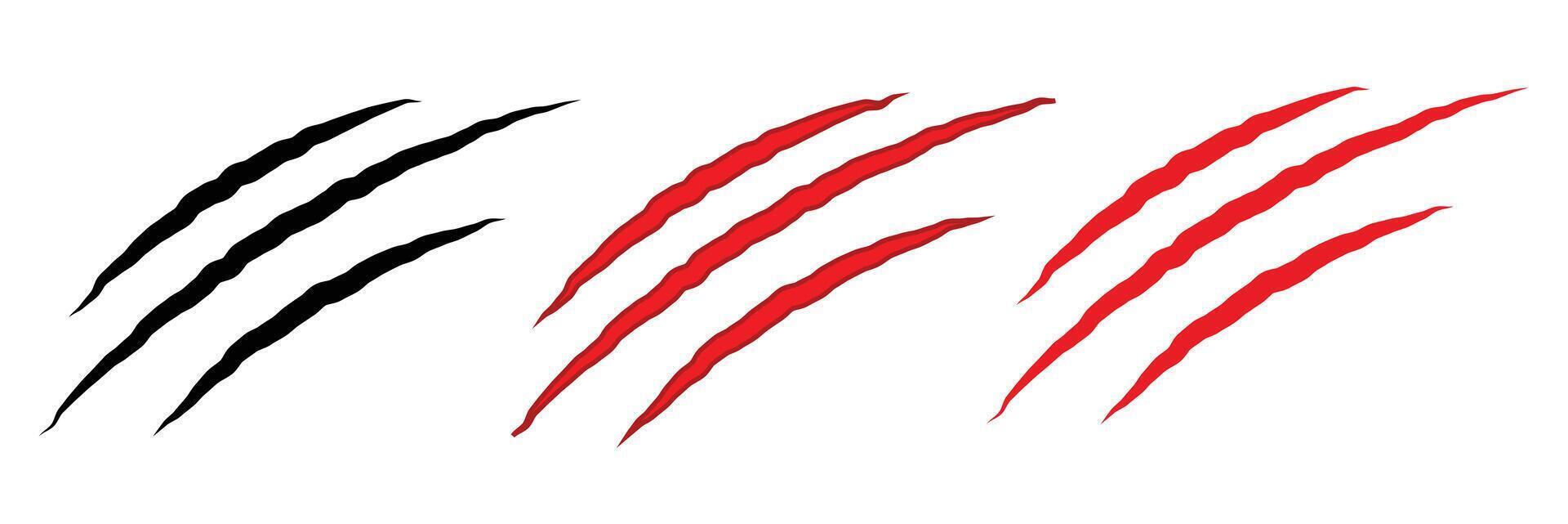 Paw scratch icon. Animal scratch vector