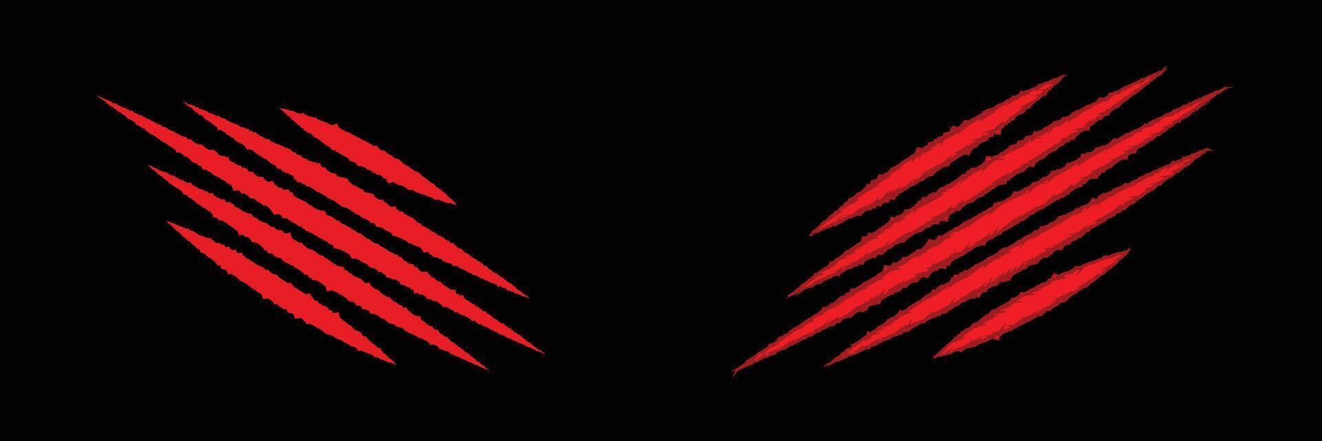 Red and black stripes on a black background vector