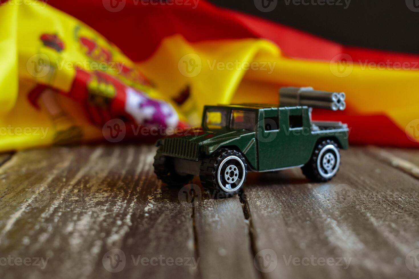 Close up view of an armored Humvee photo