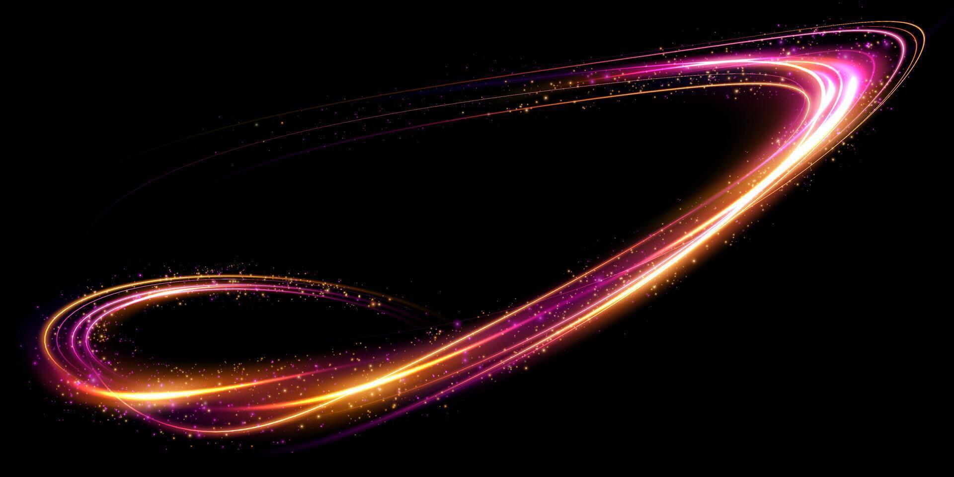 Experience the enchanting beauty of vibrant, dynamic swirling light trails that inspire creativity vector