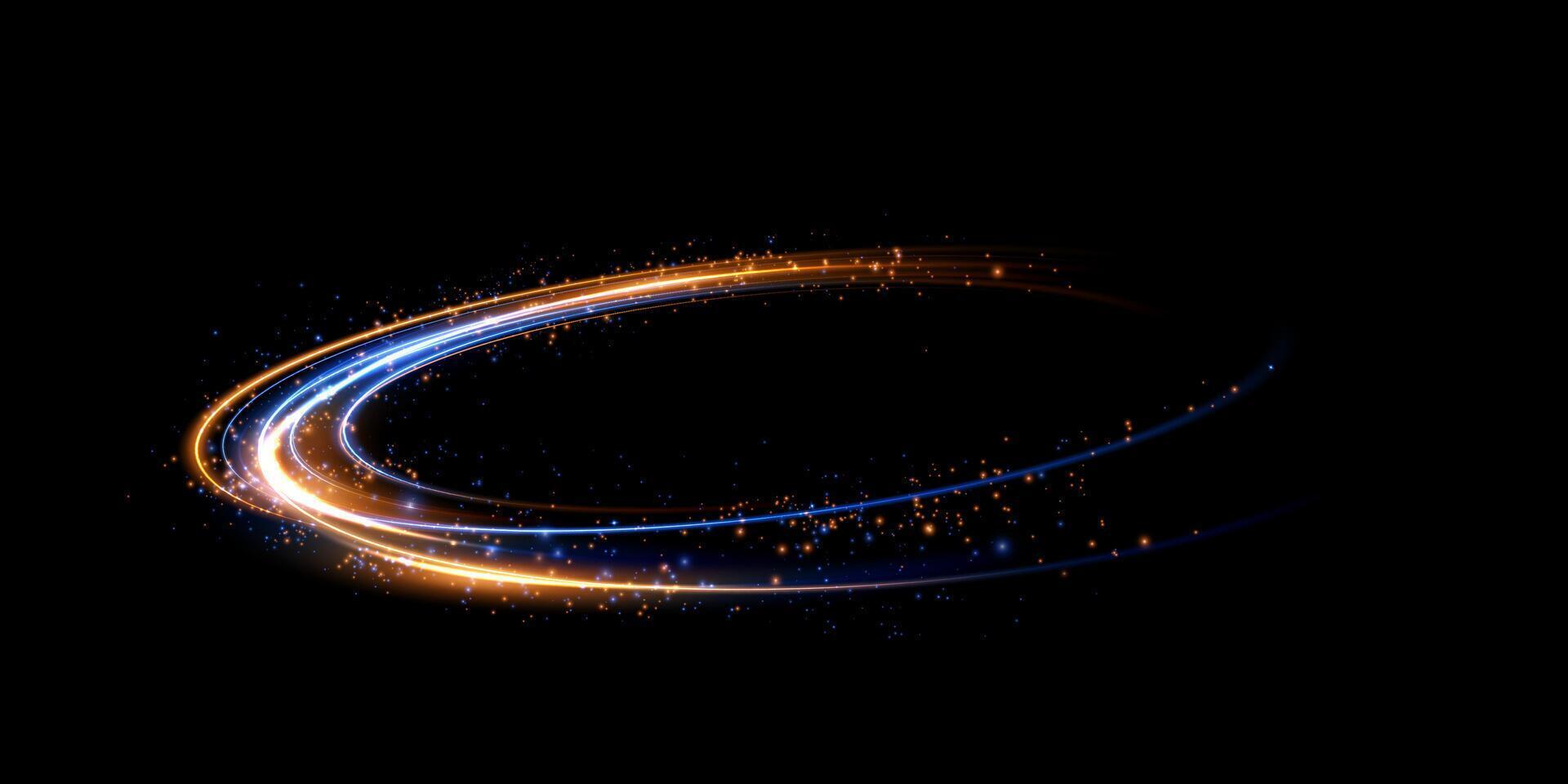 Abstract Light Trails A visual journey of cosmic patterns and colors that inspire wonder vector