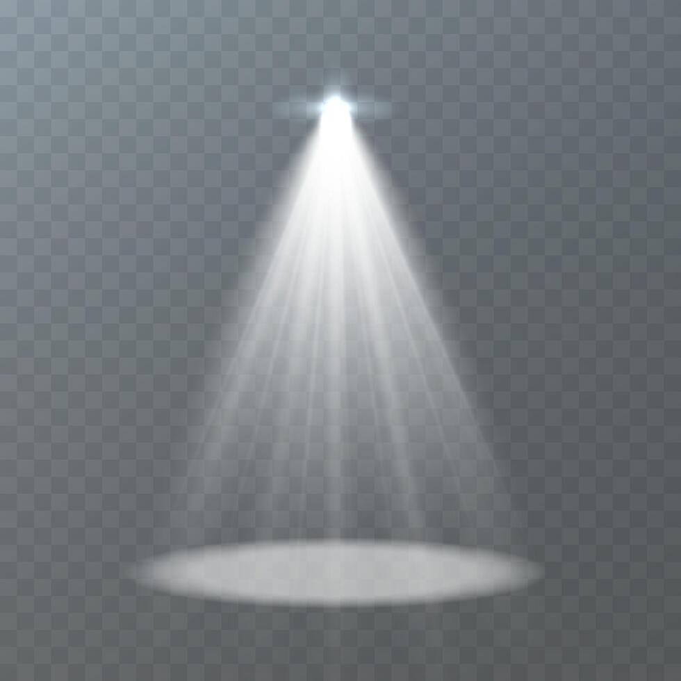 A bright spotlight illuminates a circular area on stage, enhancing the visual effect vector
