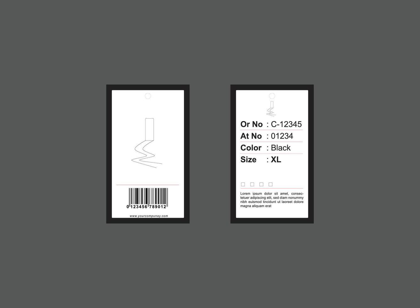 Hangtag label design hang tag and price tag illustration design vector