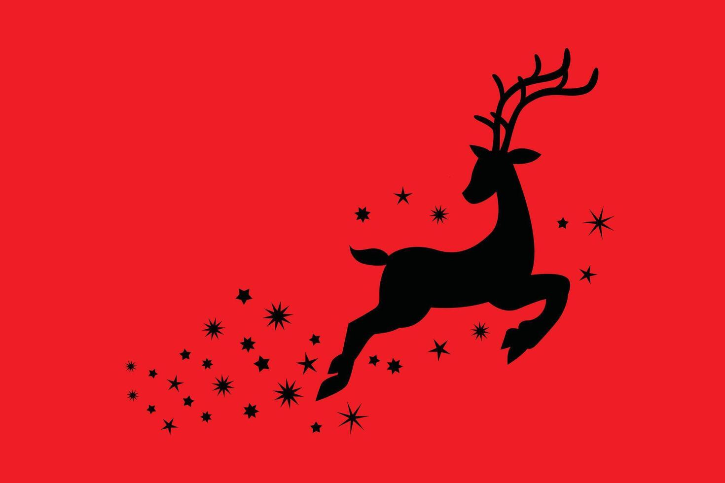 Merry Christmas Background Festive Design with Snowflakes Reindeer vector
