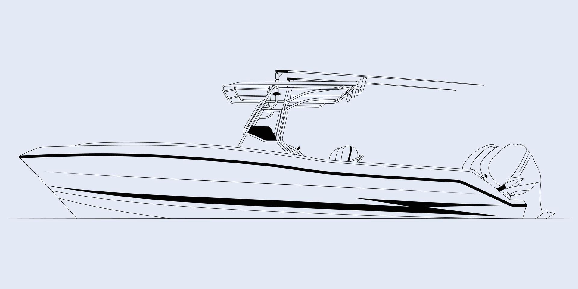 Boat Art One color vector