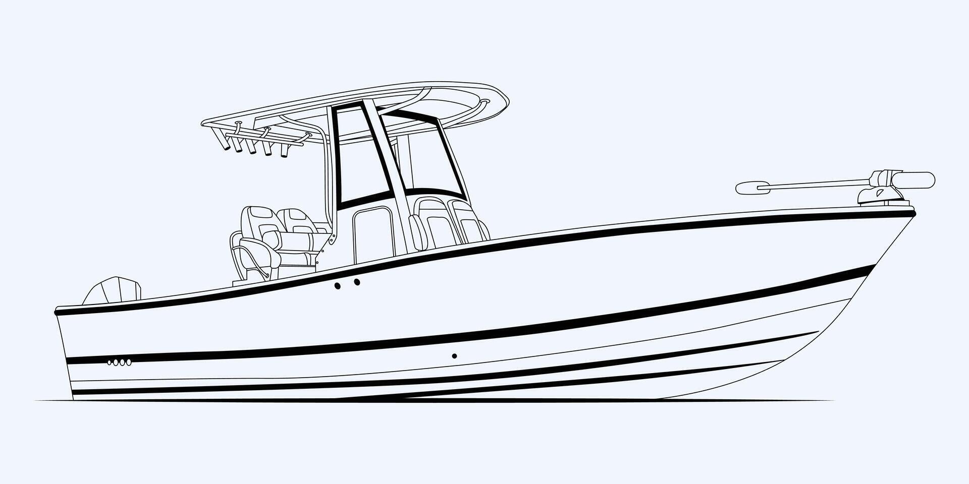 geometric boat design vector