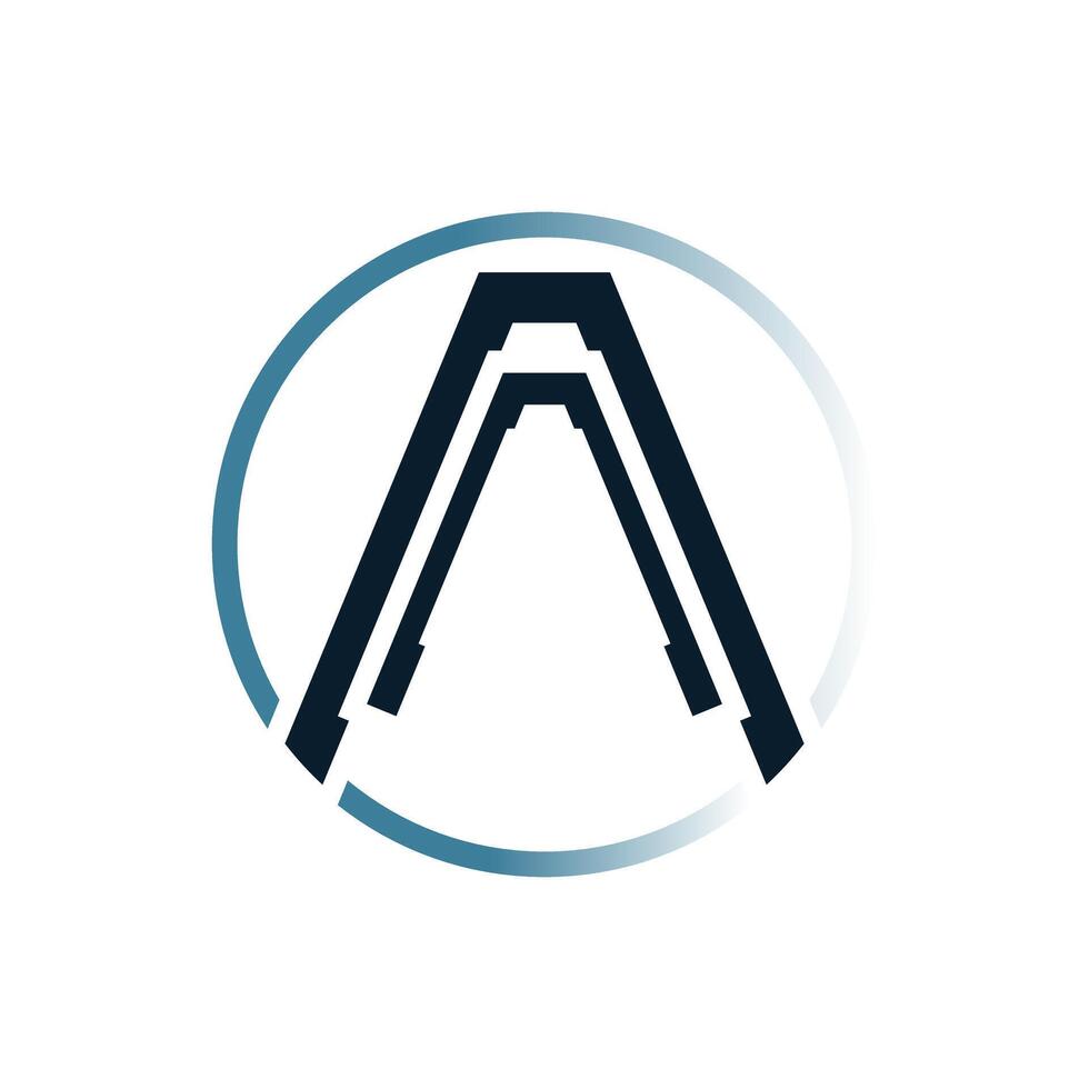 Letter A Modern Abstract Logo Design Illustration. vector