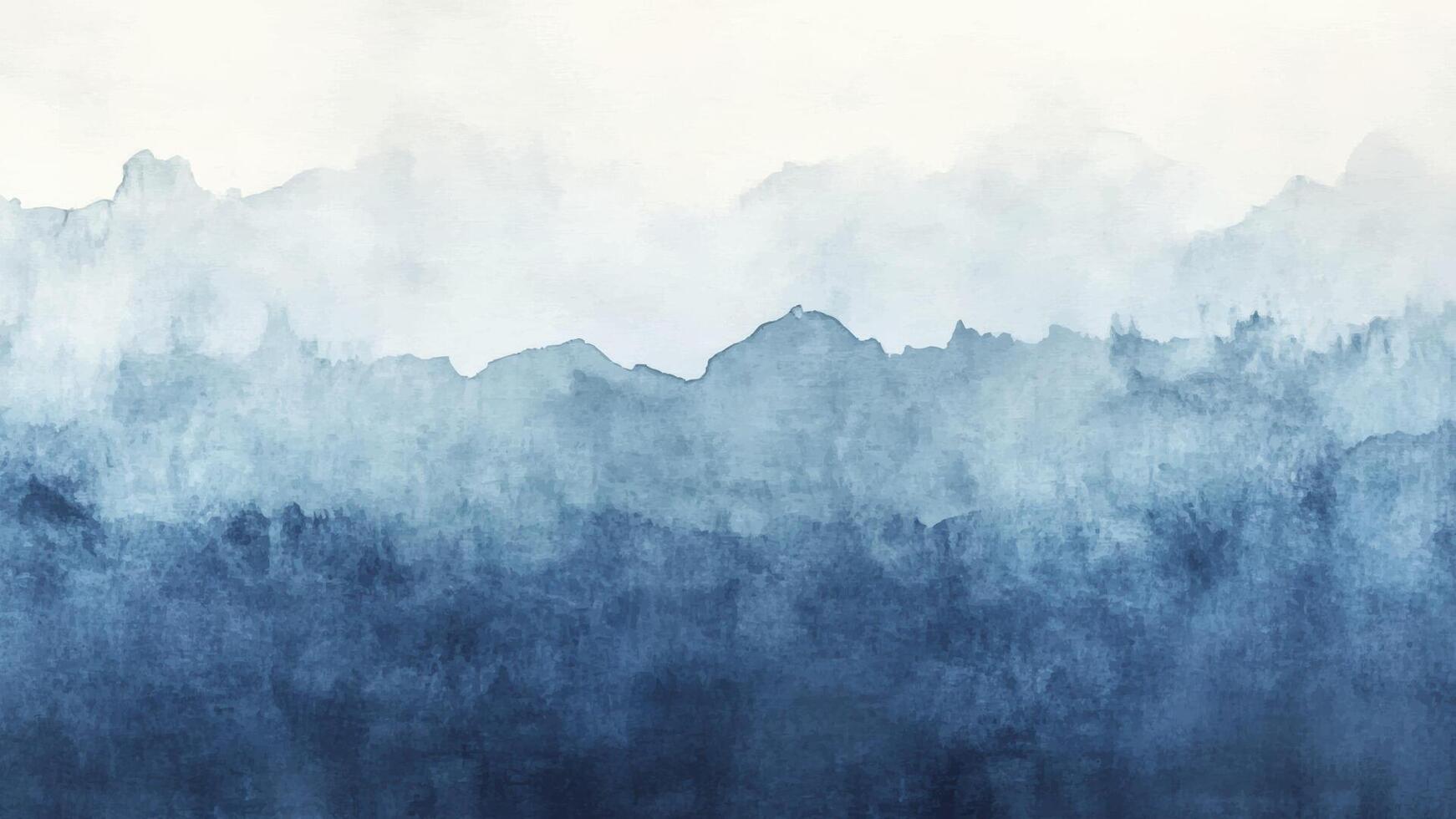 Flowing watercolor background in an abstract style. Designed with empty space for titles, content, or visual elements in various creative projects. Navy blue colored wallpaper vector