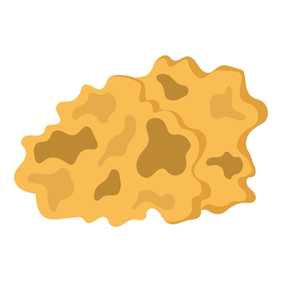 Underwater Plants and Seashells Yellow Illustration. vector