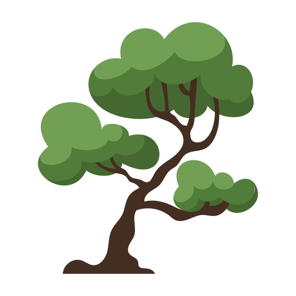 Illustration of Various Green Trees vector