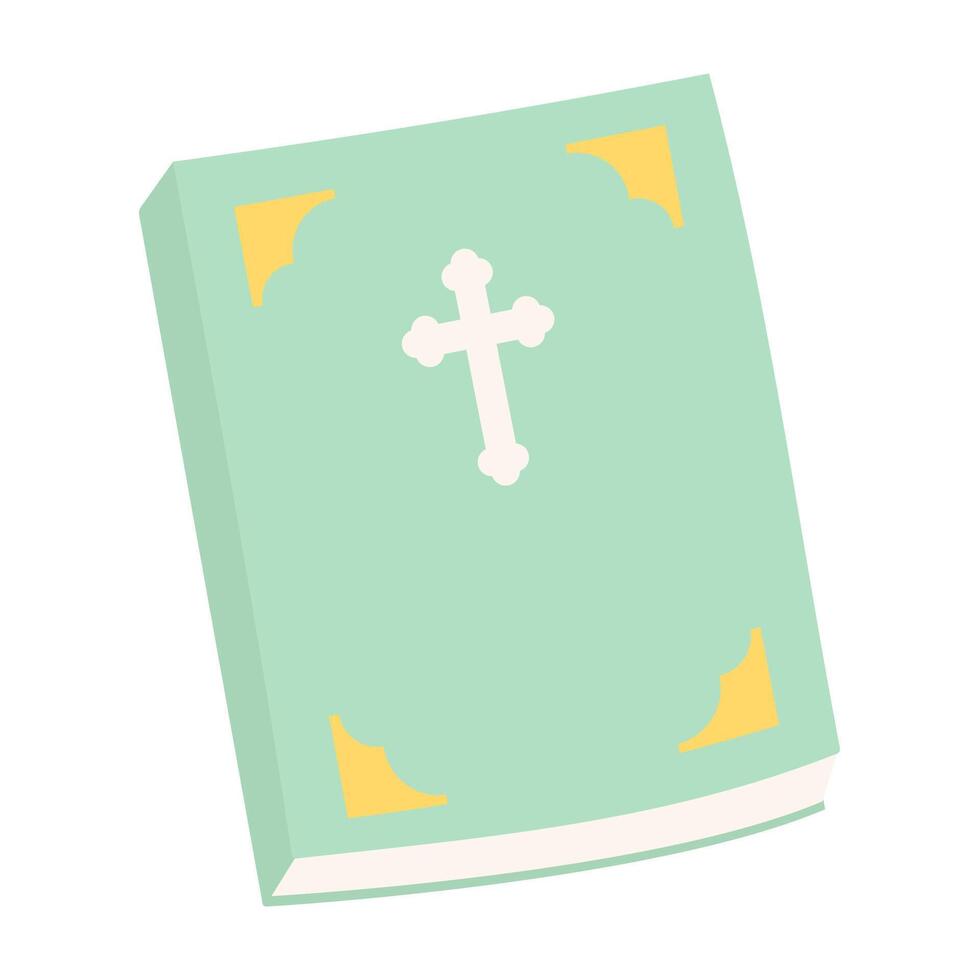 Pastel Green Bible Happy Easter Illustration vector
