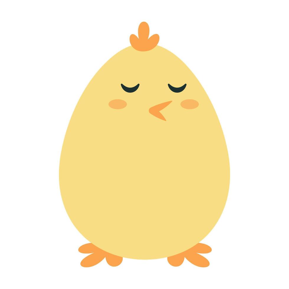 Adorable Yellow Chick Easter Character vector