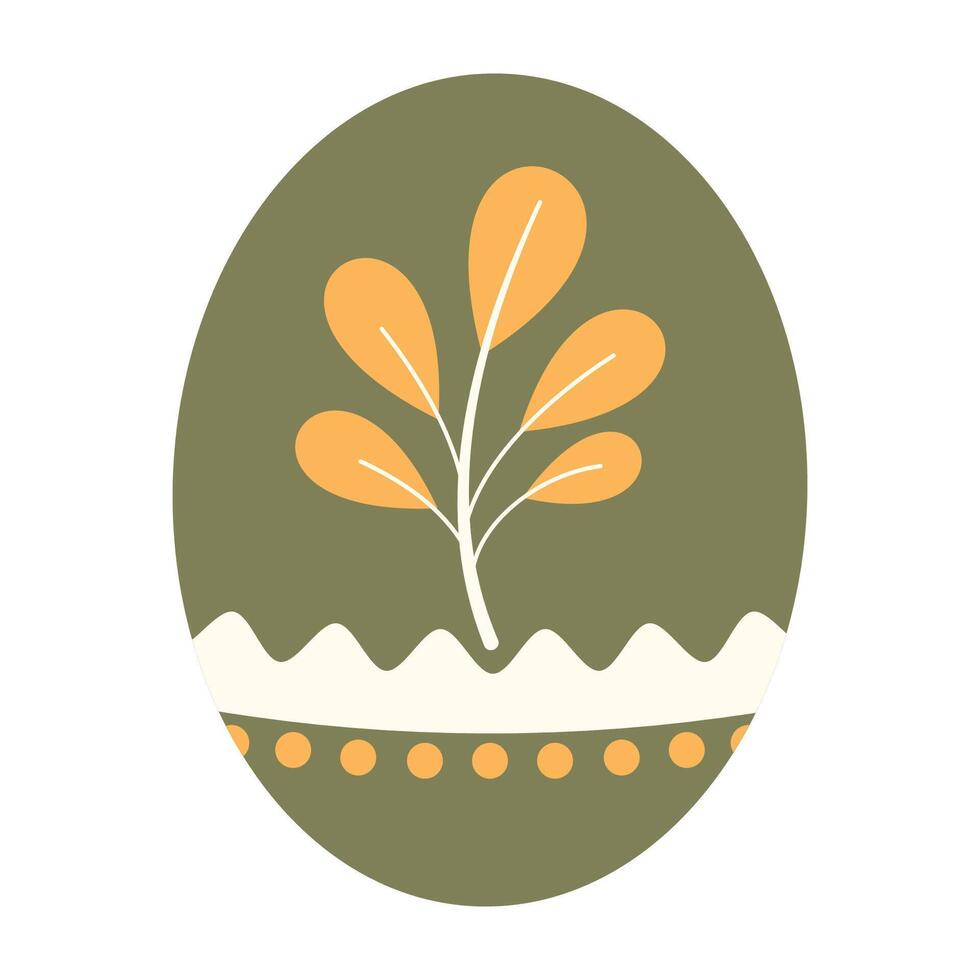 Sunny Sprout Easter Egg vector
