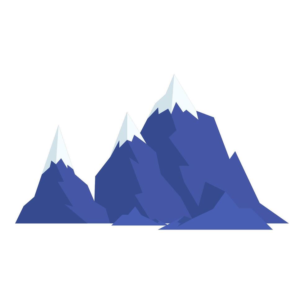 Snowy Blue Mountain Peaks vector