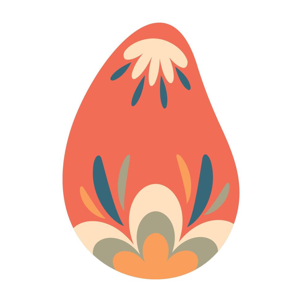Spring Bloom Easter Egg vector