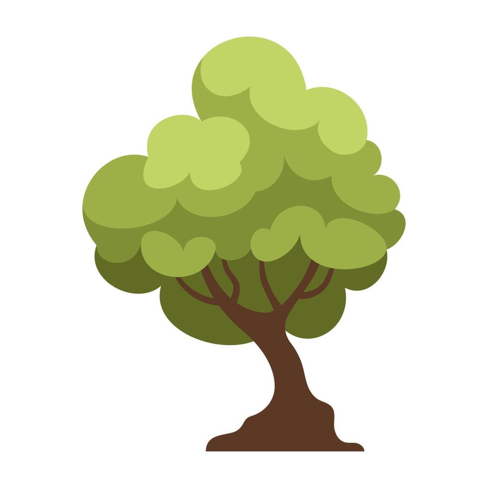 Illustrations of Various Green Tree vector