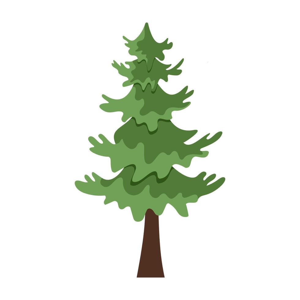 Illustrations of Various Green Trees vector