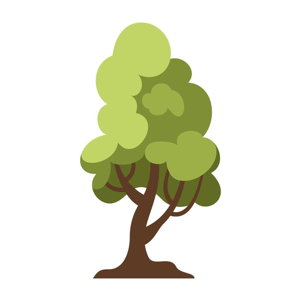 Illustration of Various Green Trees. vector