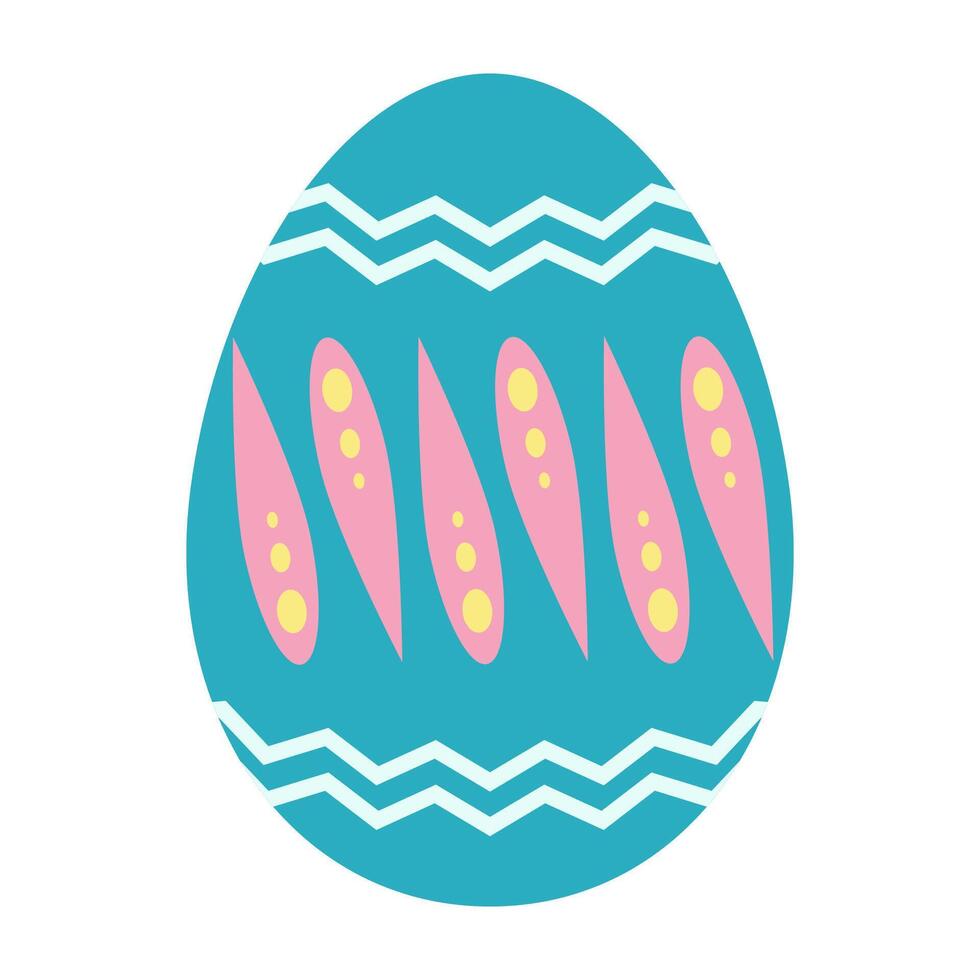 Colorful Petals Easter Egg vector