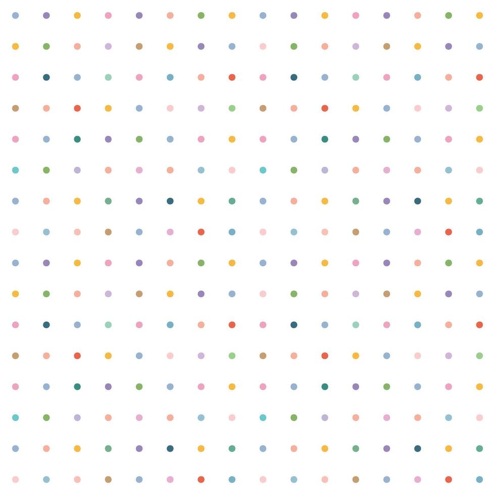 Multi Color Polka Dot on White Background vector