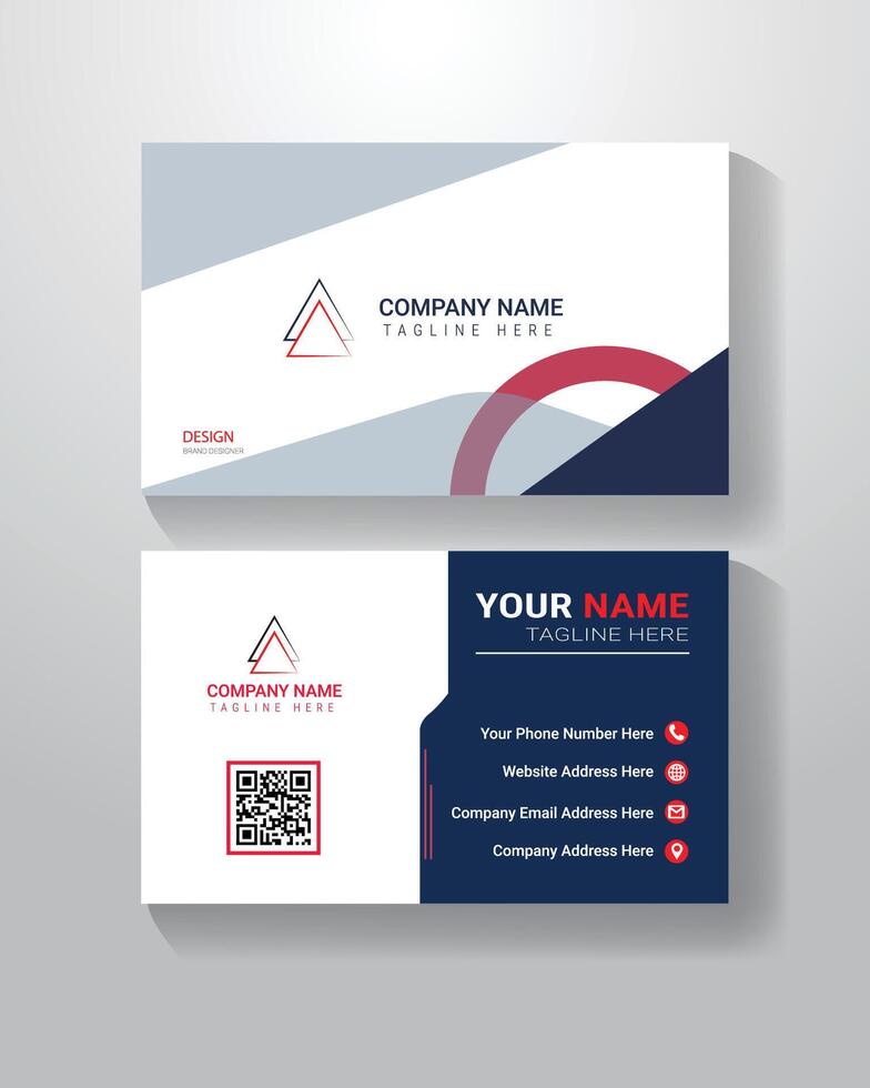Creative Double Part Business Card vector
