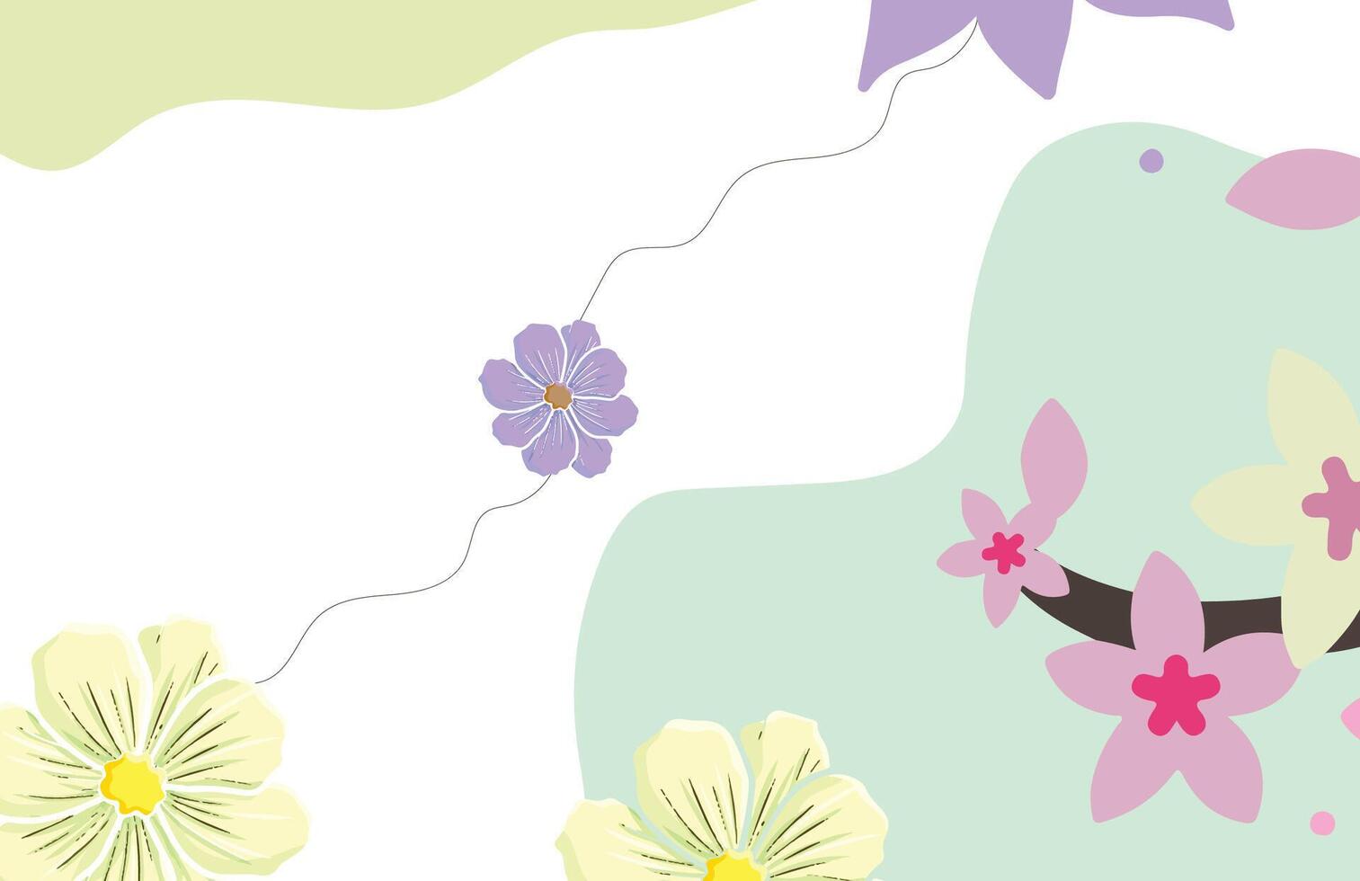 Beautiful Cherry Blossom with Bokeh Lights Background Concept vector