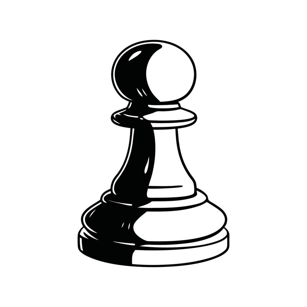 Illustration of the pawn icon vector