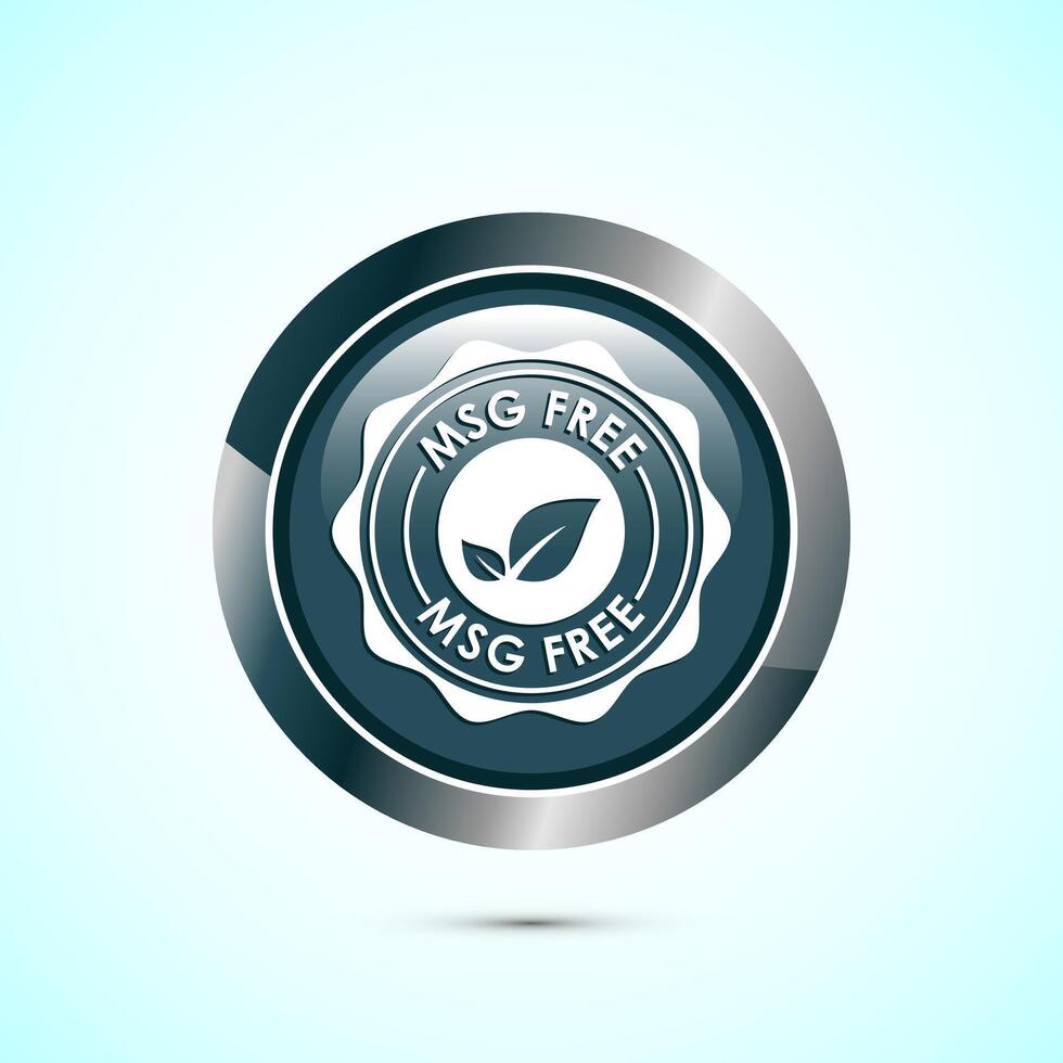 MSG free icon design illustration, Msg label sign for web and app. Gray color round button design vector