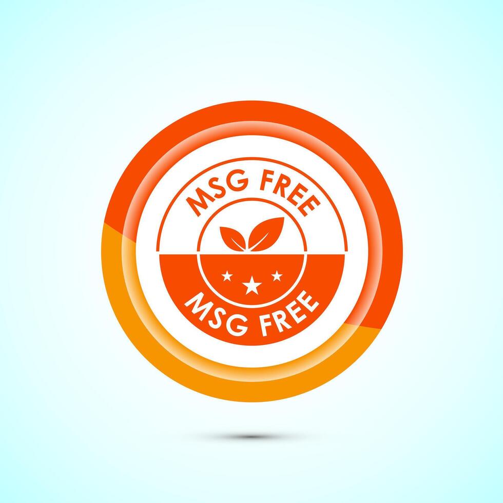 MSG free icon design illustration, Msg label sign for web and app. Orange color button design vector
