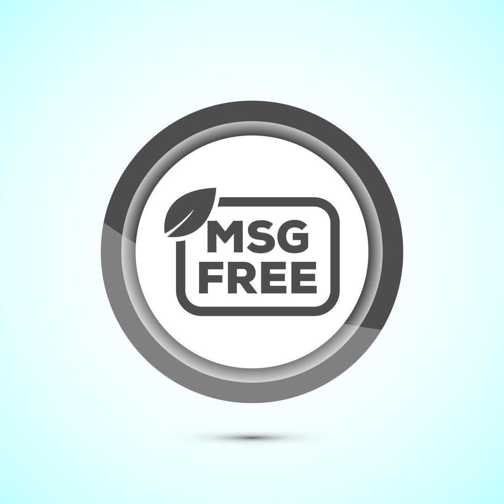 MSG free icon design illustration, Msg label sign for web and app. Gray color button design vector