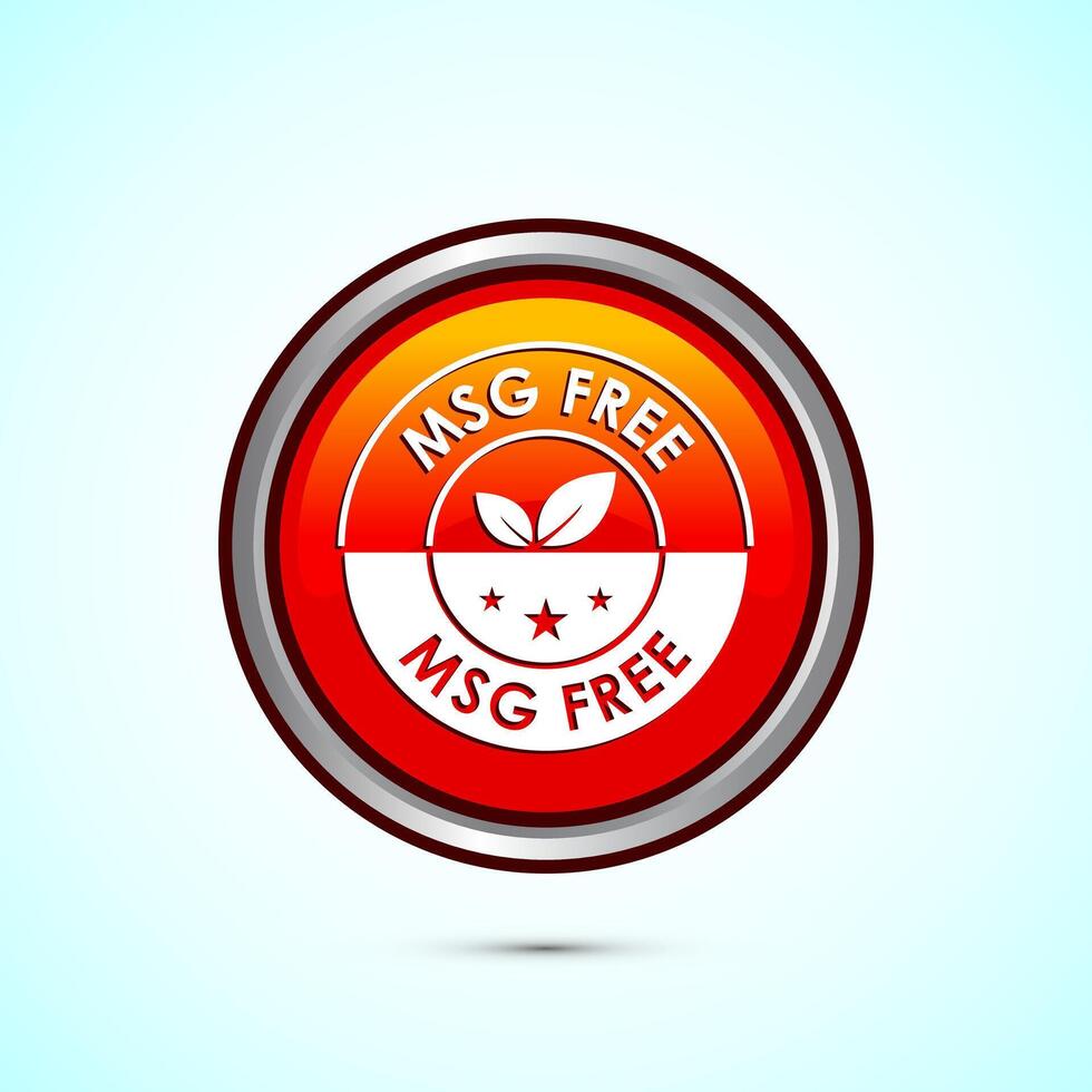 MSG free icon design illustration, Msg label sign for web and app. Orange color round button design vector